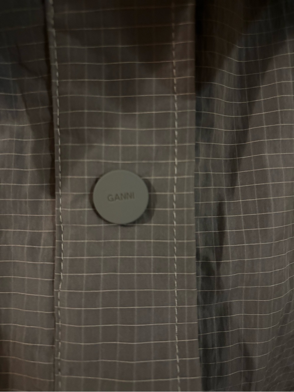 Ganni Olive Ripstop Coat - Picture 5 of 5
